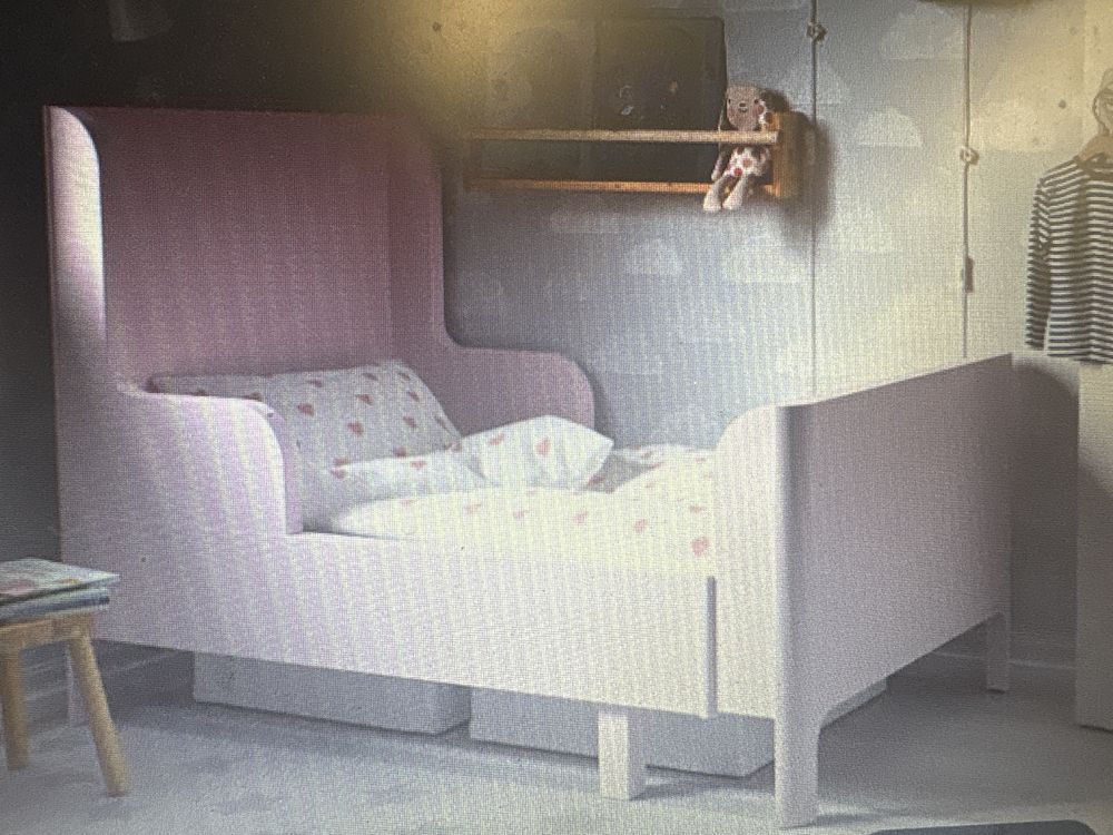 Łóżko dziecięce Ikea Busunge materac w cenie jak nowe.
