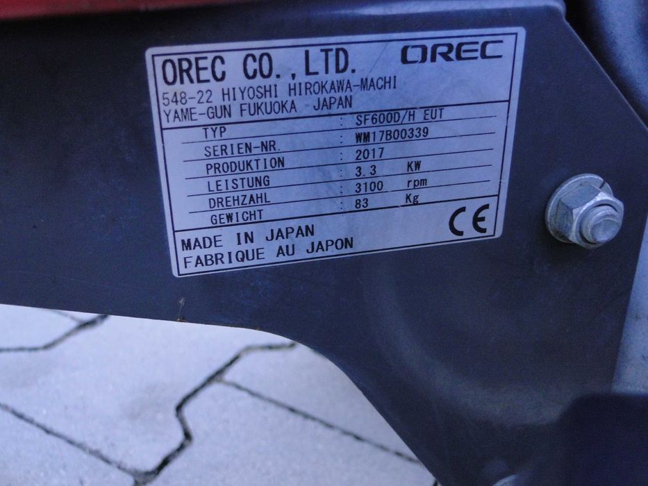 Glebogryzarka spalinowa OREC SF600 HERKULES HONDA GX160 JAPAN MOCNA