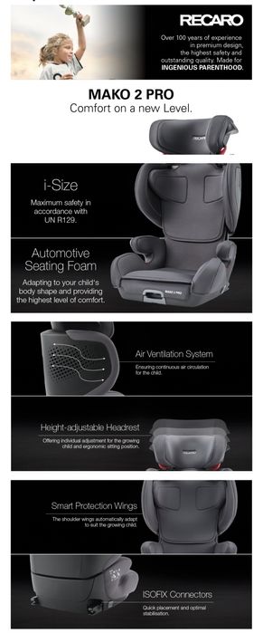 Fotelik Recaro Mako 2 Pro i-Size