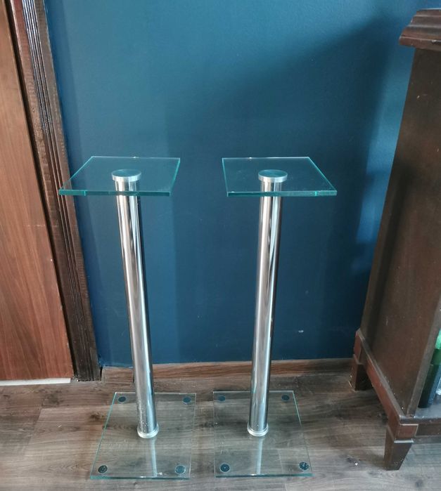 Stojaki Szklane pod Głośniki Podstawki Podkładki Szkło Hartowane