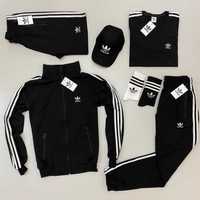 Набір 7в1  Adidas спортивний костюм кофта+штани+футболка+шорти+кепка