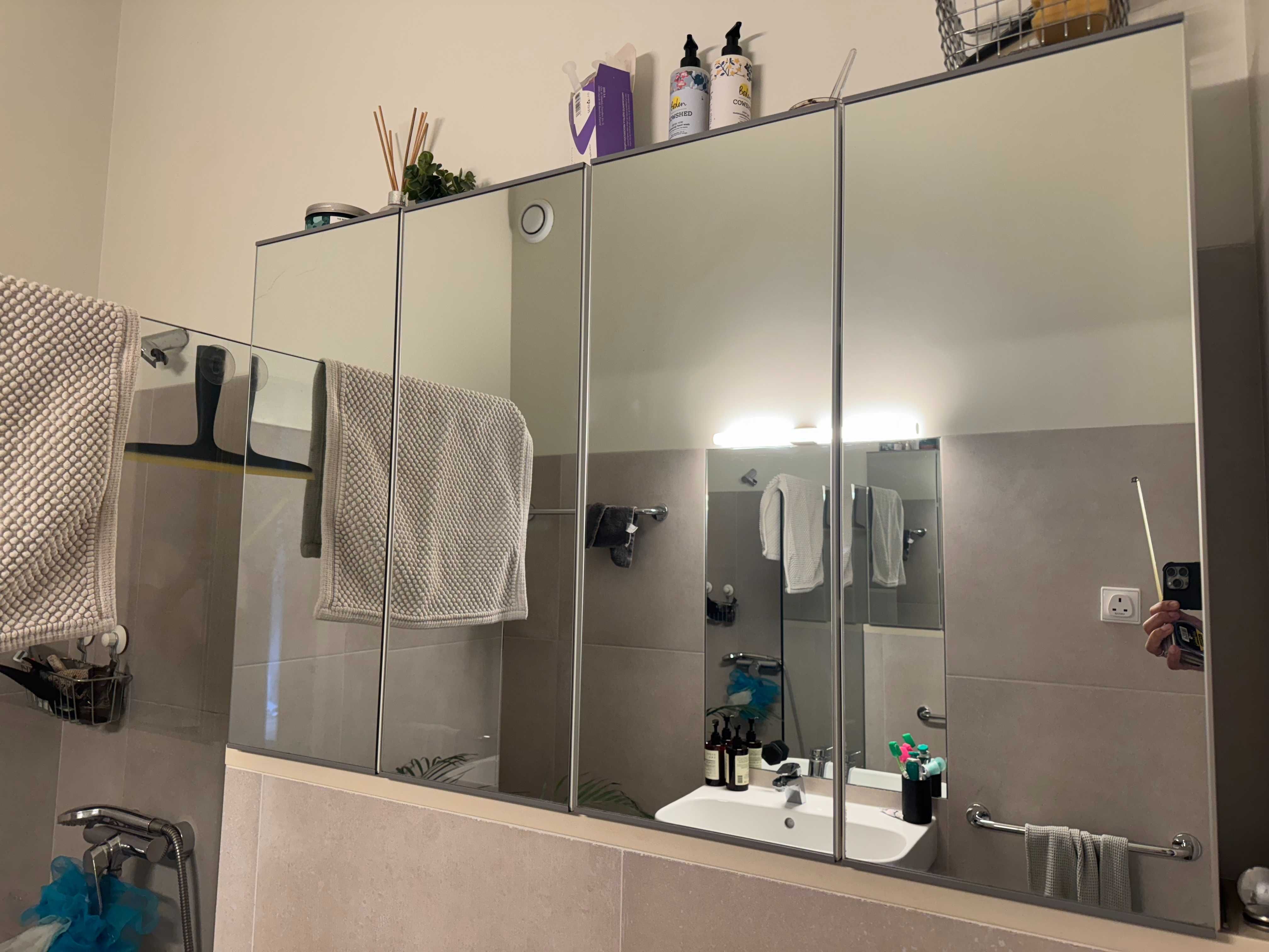 Armários de Casa de Banho com Espelho – 2 Unidades – €100 (Conjunto)