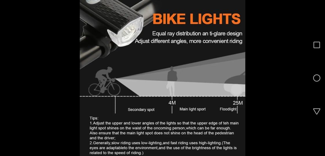 Вело ліхтар  Bike Light 1000LM, 800mar,