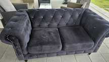 Sofa glamour czarna