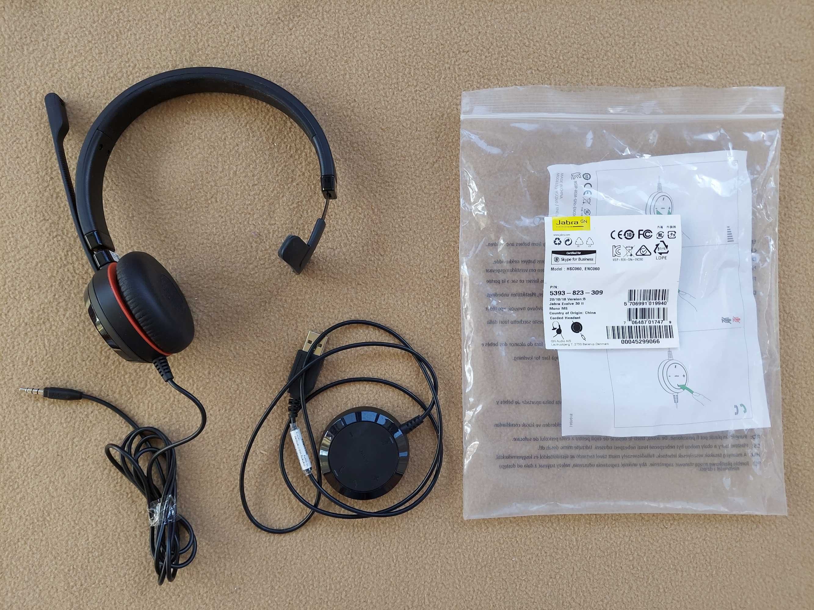 Гарнітура Jabra Evolve 30 II mono