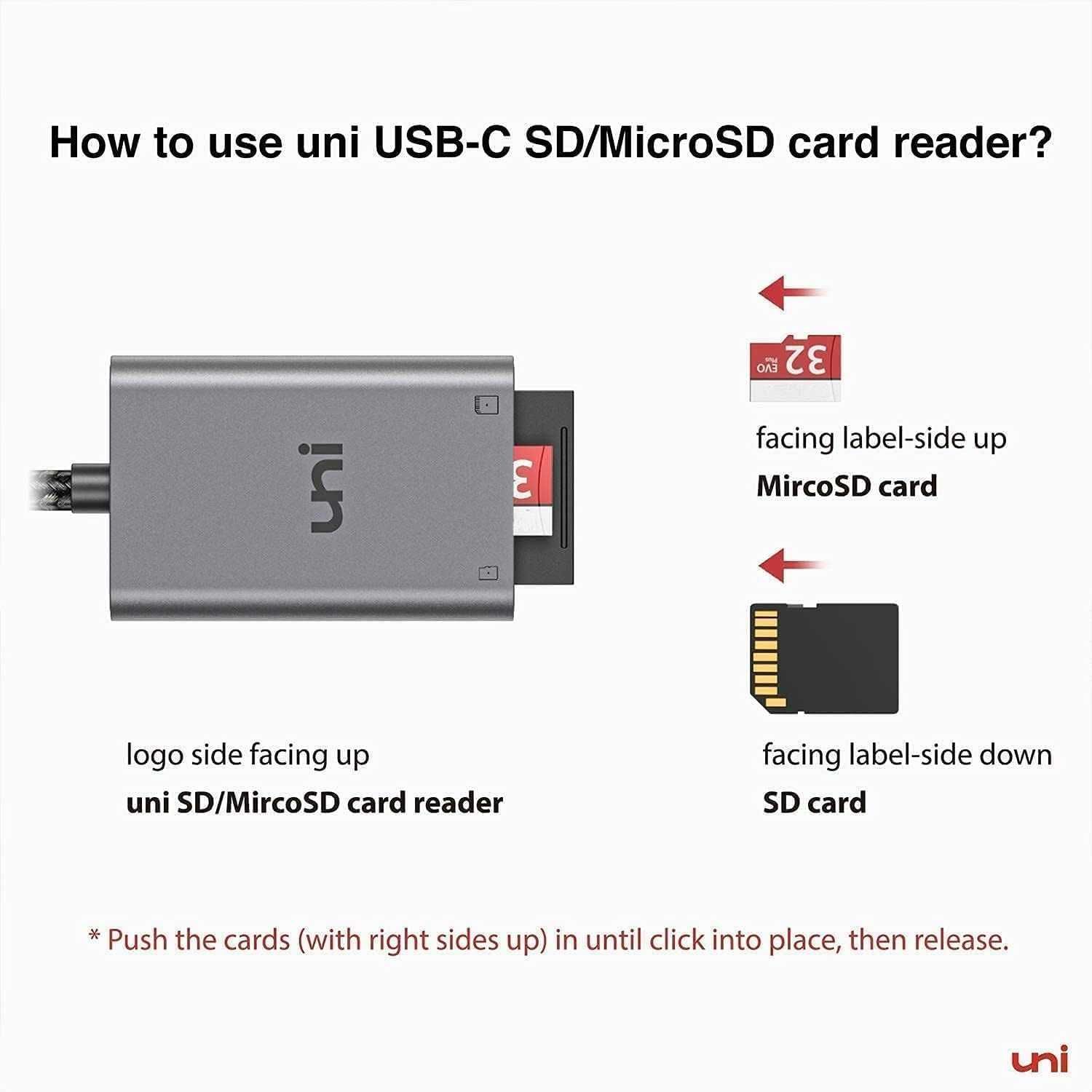 Czytnik kart USB C SD microSD Uni SPL143