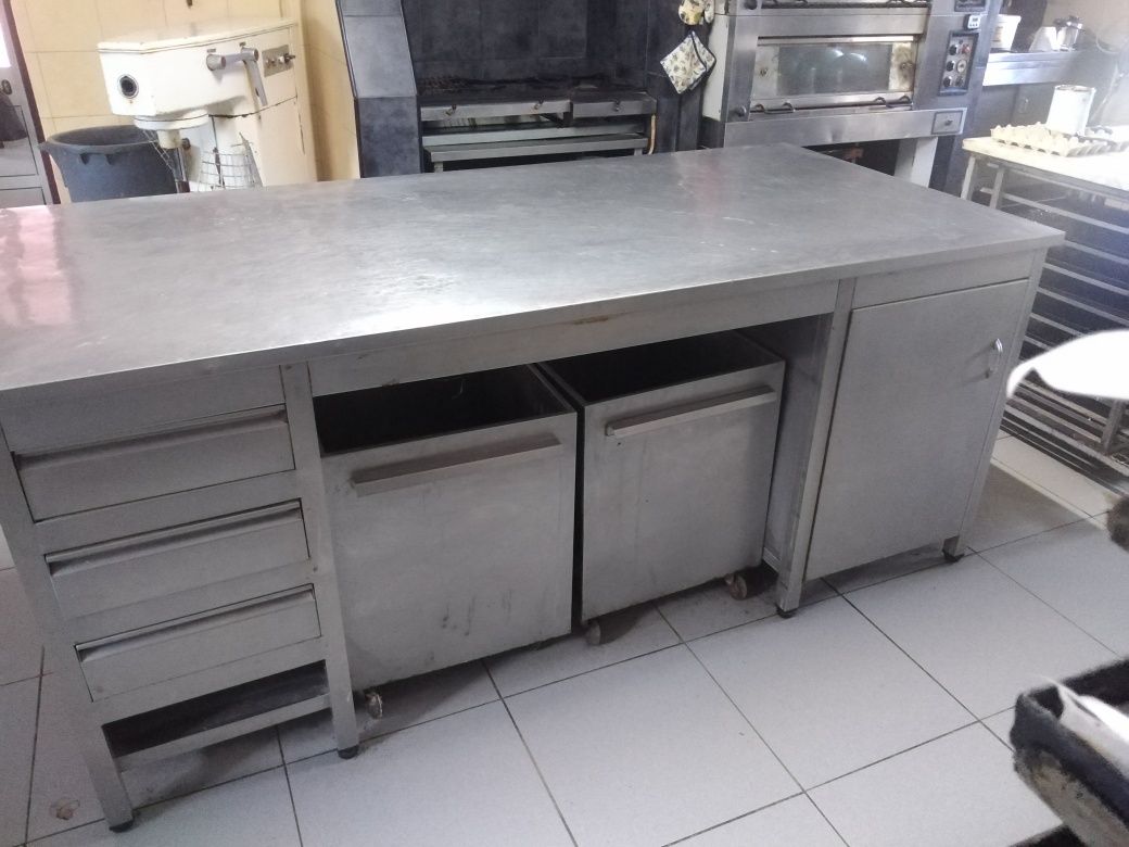 2 bancadas de inox 2,10*1,00