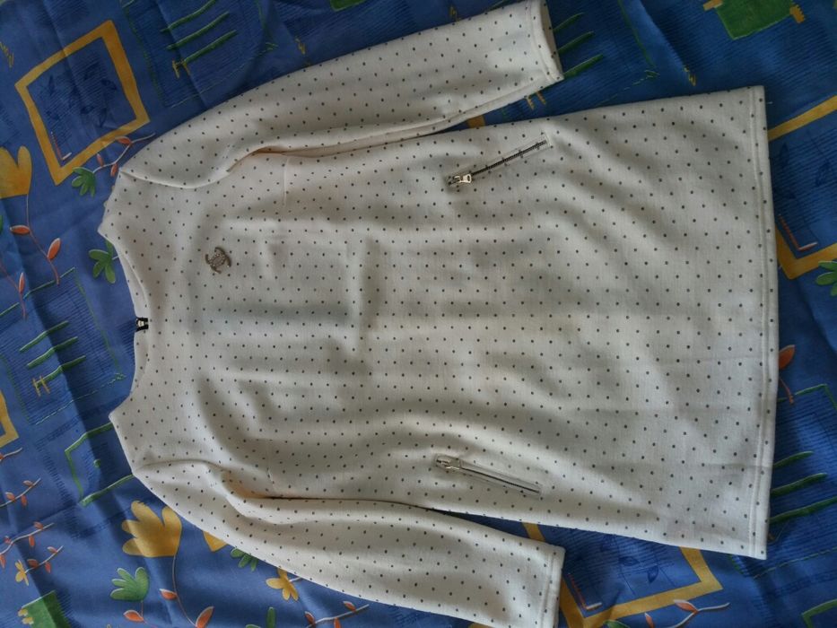 Платье теплое в горох