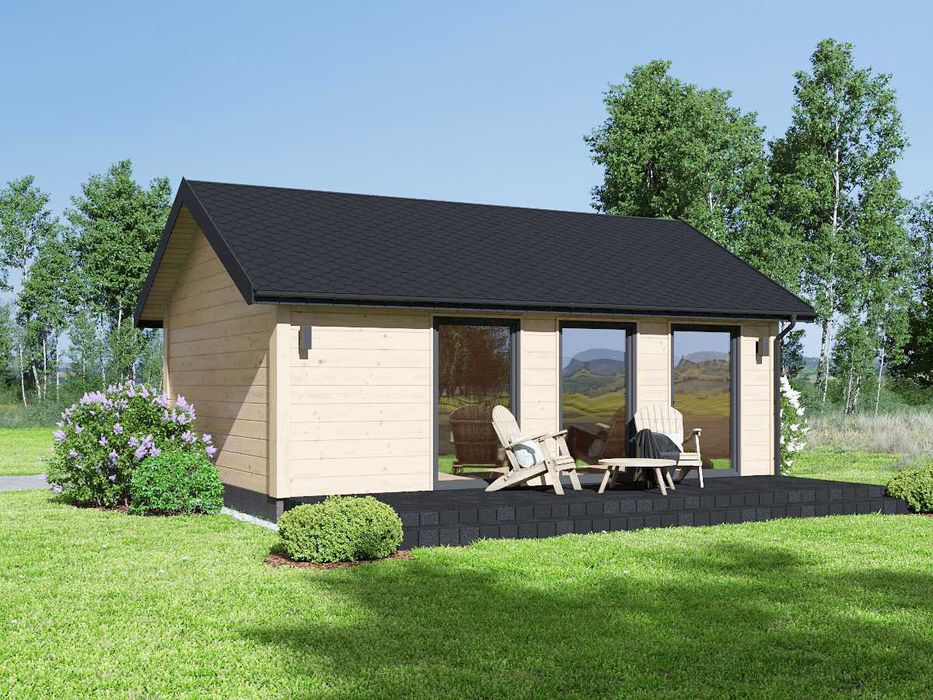 Montaż i Domek na ROD 35m2 domek 400x600 taras 400x270 MDN5DDP 870x400