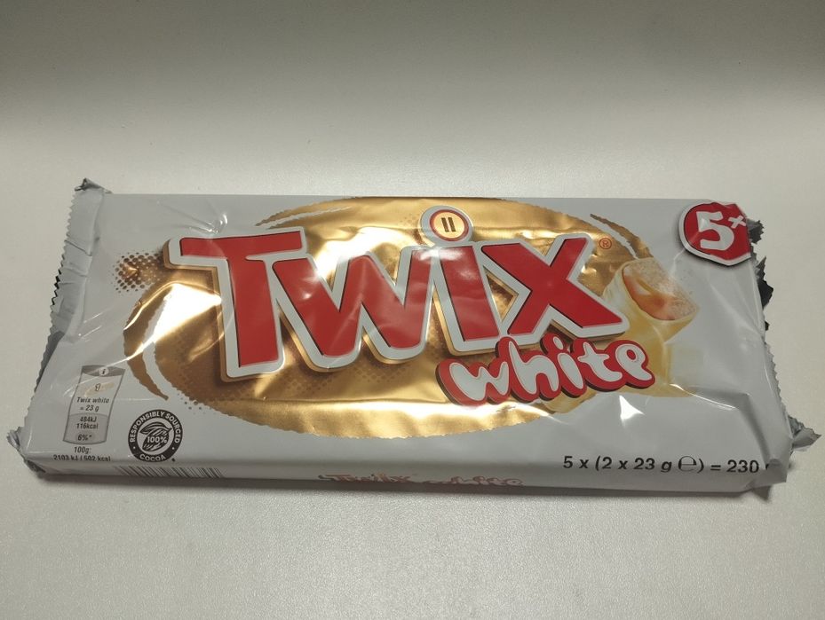 Twix white 5 paczek w środku 2 x 22 g batony mleczne