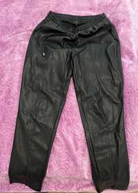 Spodnie skórzane czarne