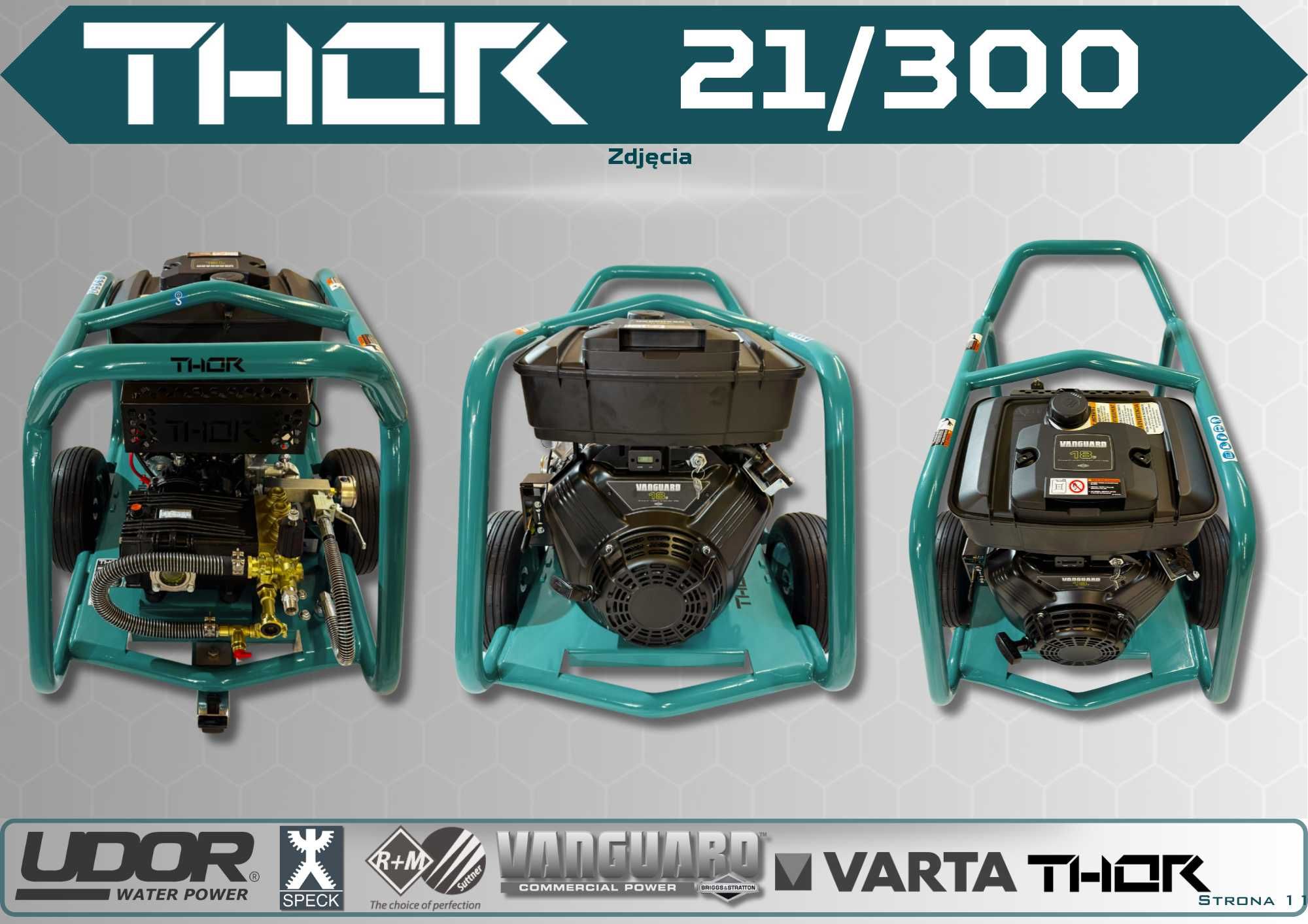 Myjka ciśnieniowa THOR 21/300 – 21L/min 300 bar *Vanguard 18KM*UDOR*