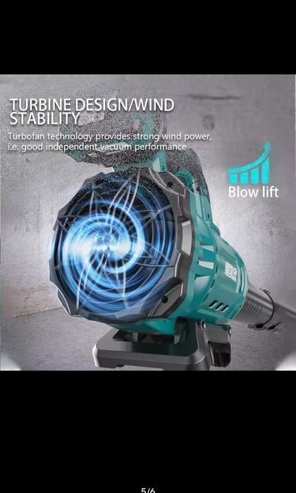 Dmuchawa do liści śniegu akumulatorowa dużej mocy 3000W  2x aku 6ah 48