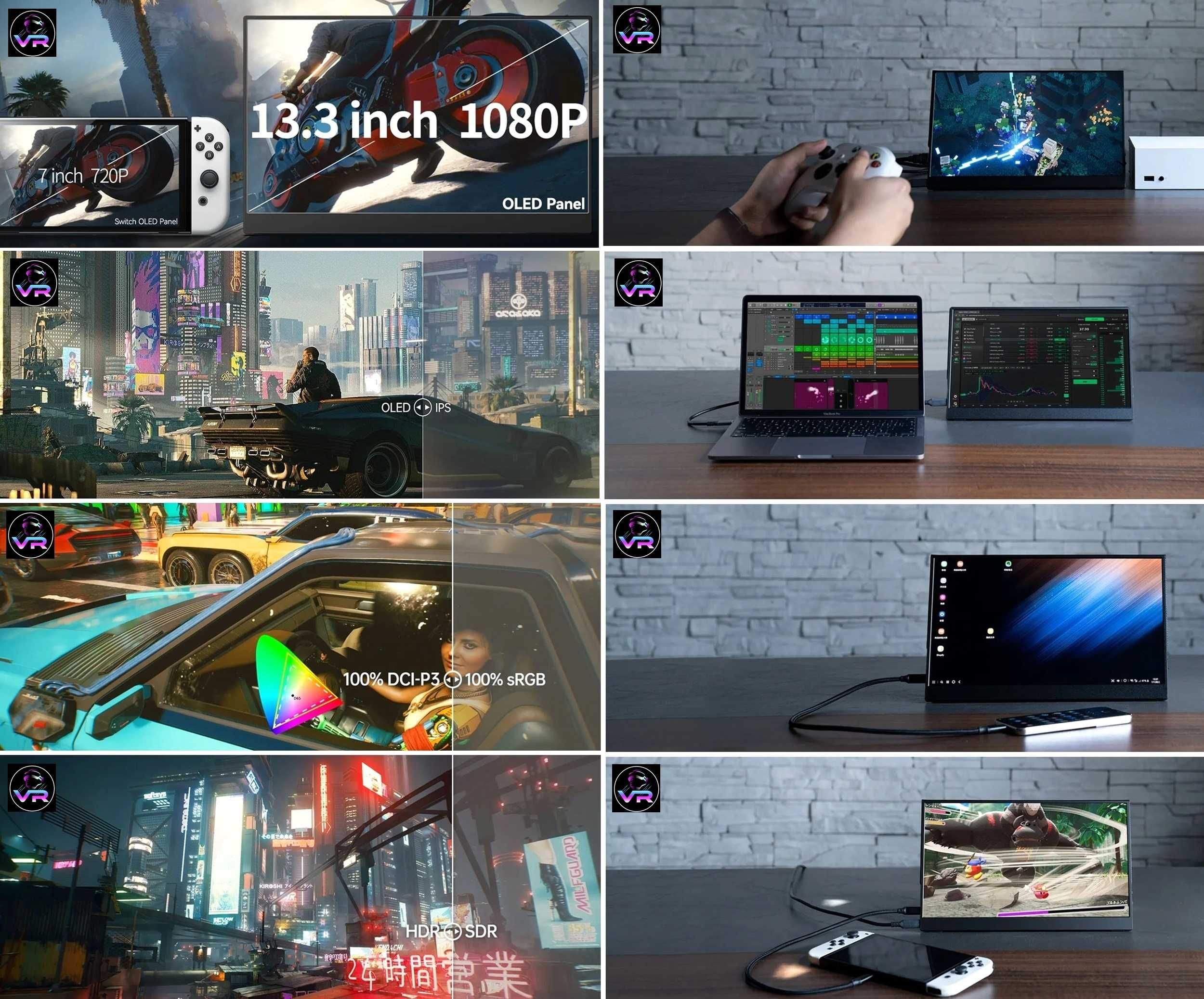 ‼️ Сенсорний монітор OLED 13,3" FHD 16:9, Multi Touch, 450nit, HDR