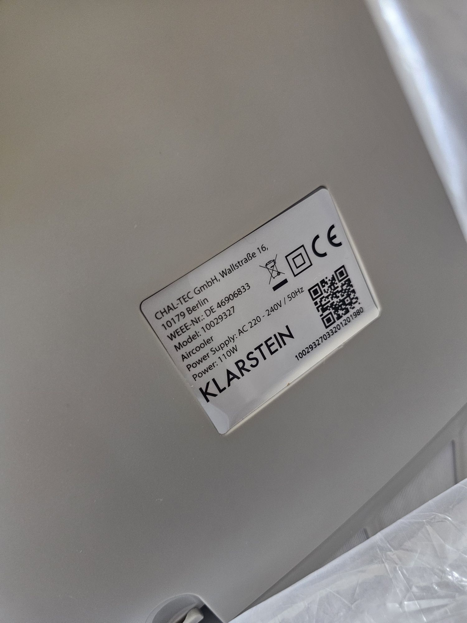 Klimatyzator  nowy klarstein