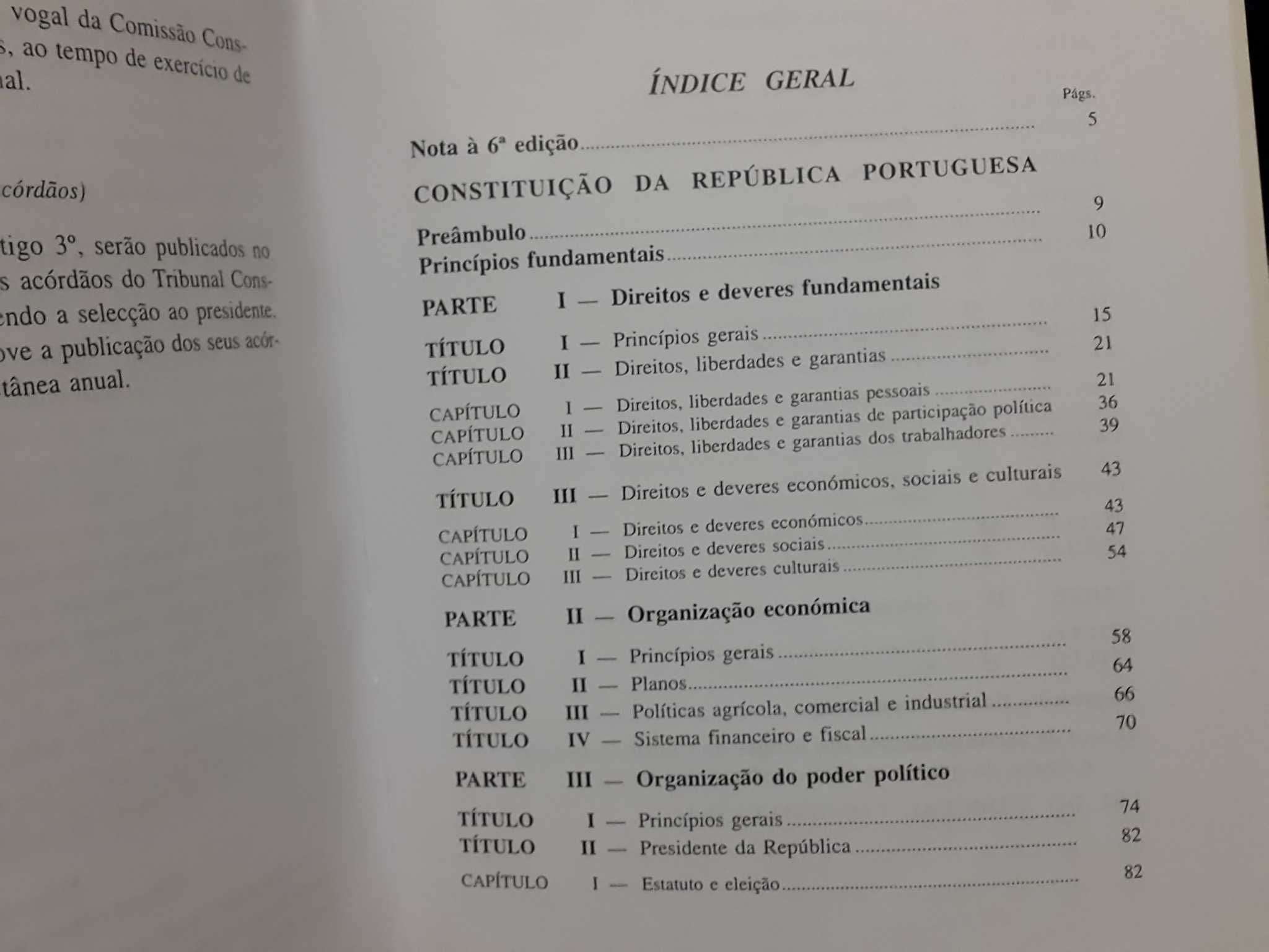 Constituição da República Portuguesa - Lei do Tribunal Constitucional