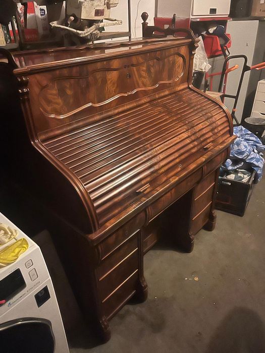 Oryginalny sekretarzyk biurko żaluzjowe Ludwik Filip biedermeier