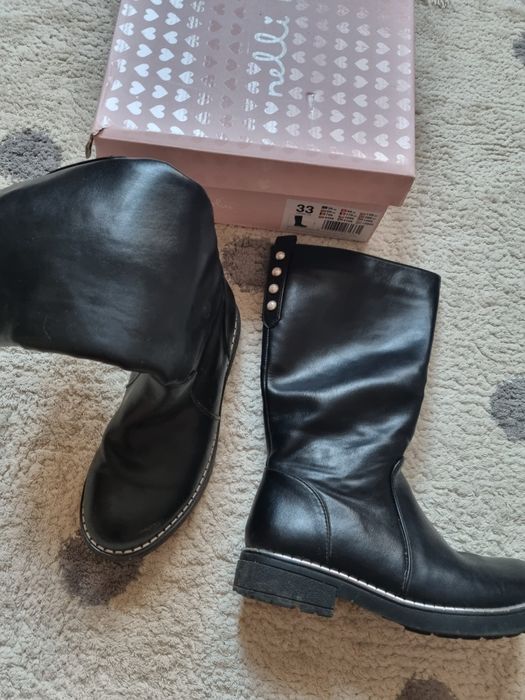 kozaki dla dziewczynki r.33 ccc nelli blu