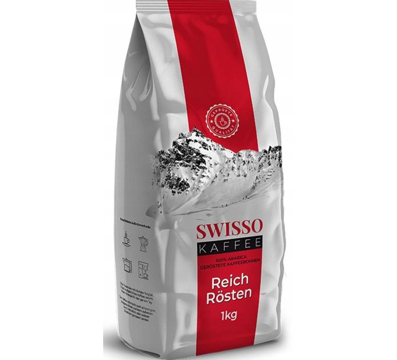 Swisso Kaffee Reich Rosten 6 kg kawa ziarnista (6 opakowań po 1 kg)