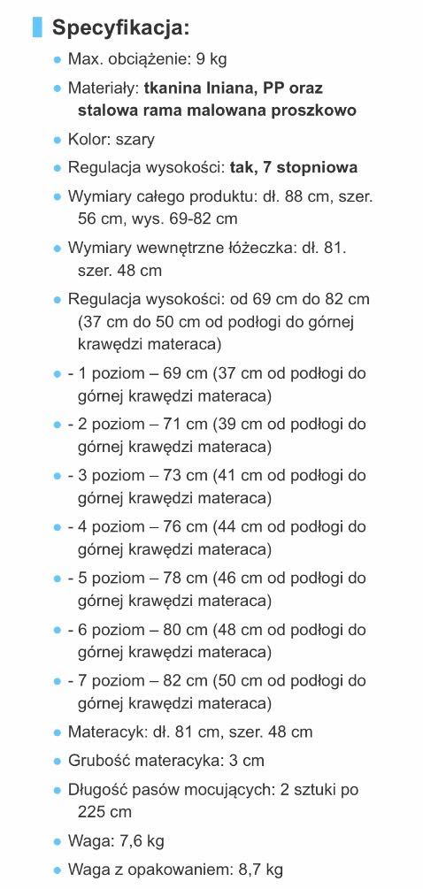 Łóżeczko dostawne wysyłka