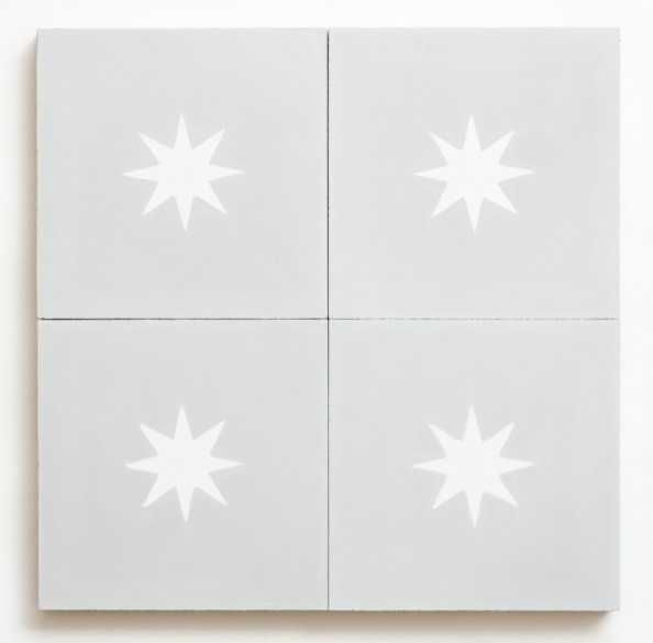 Mosaico Hidráulico Verdadeiro - Estrela (Cinzento e Branco)