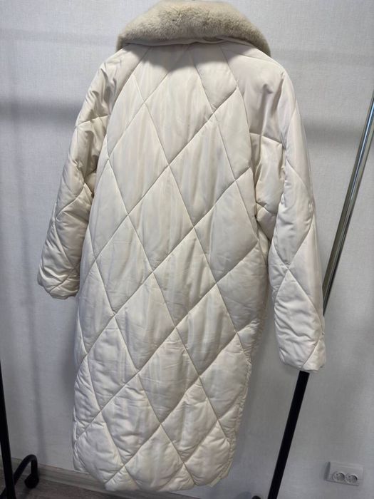 Пальто стьобане максі