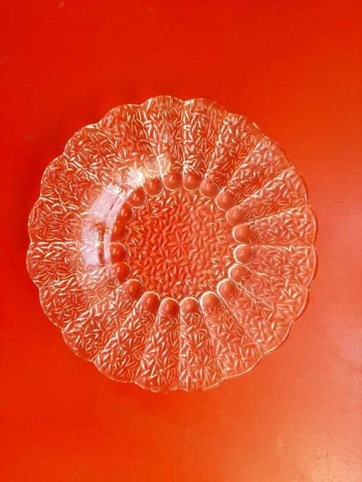 Stary szklany Talerzyk 12 cm Ząbkowice Prądniczanka ? kolekcja PRL