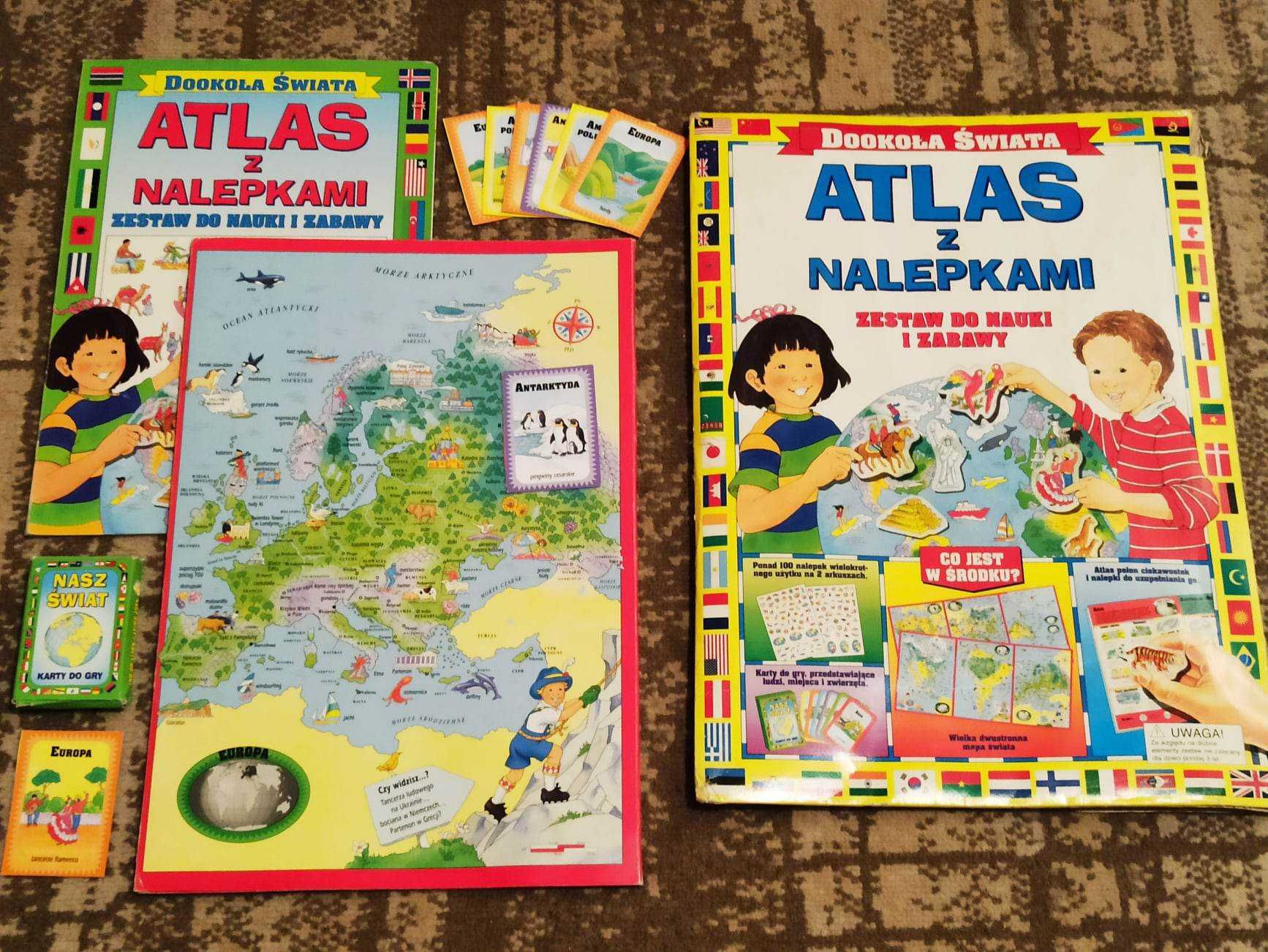 Atlas z nalepkami - zestaw do nauki i zabawy
