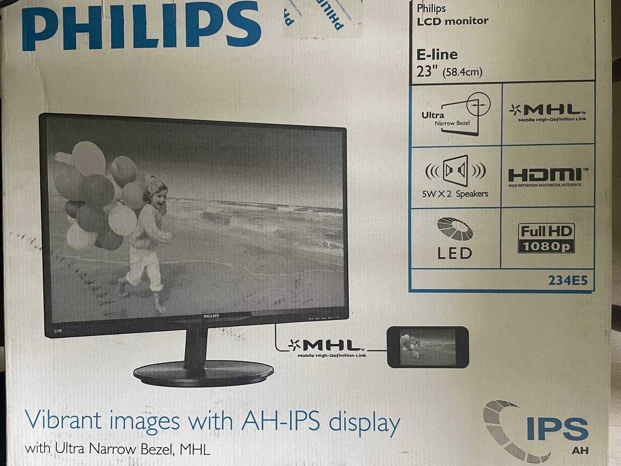 продаю б/у Монітор Philips (23* діагональ) 58,4см матовий