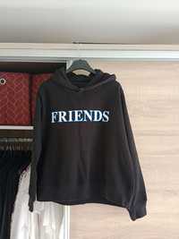 Czarna bluza z kapturem friends top secret L