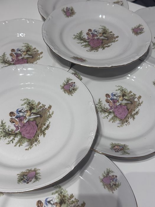 Talerze Vintage - polska porcelana z PRL