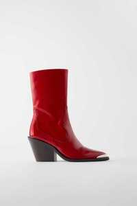 Botas "cowboy" vermelhas da Zara T: 37 Novas c/ etiqueta