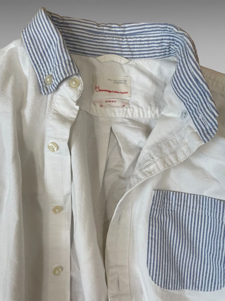 Knowledge Cotton Apparel roz. M męska koszula slim fit