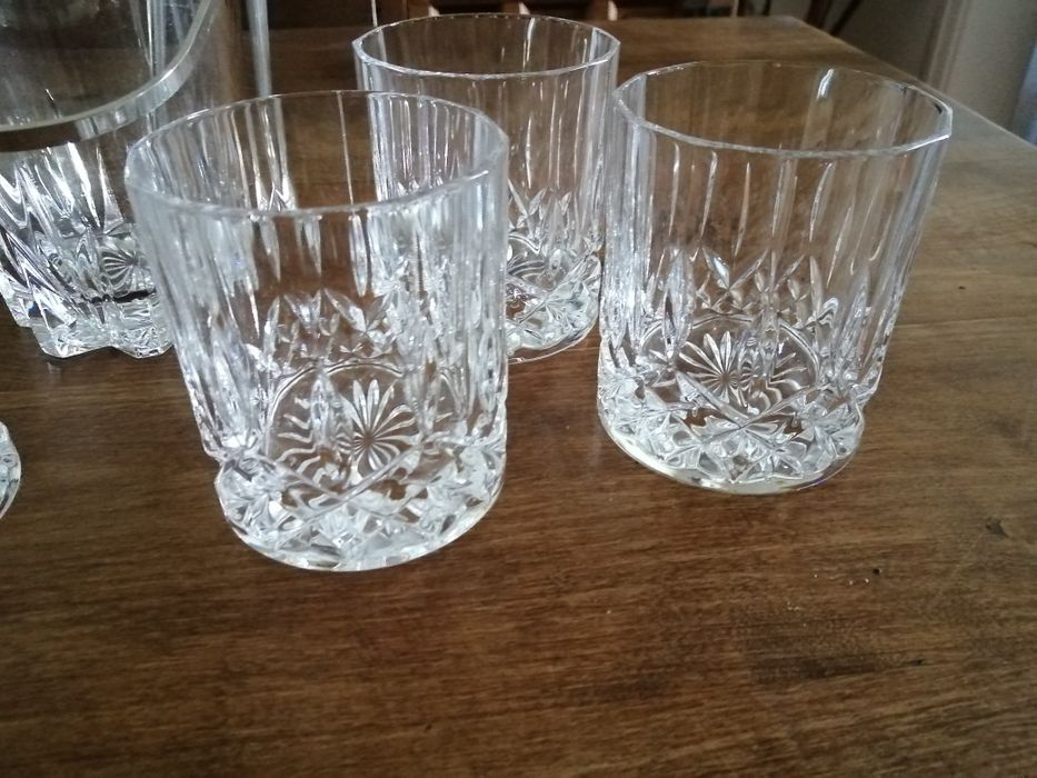 12 copos e balde de gelo cristal whisky