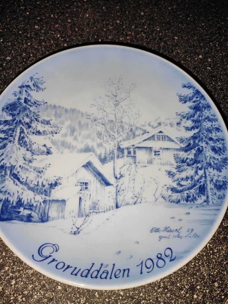Настенная тарелка, зима.керамика