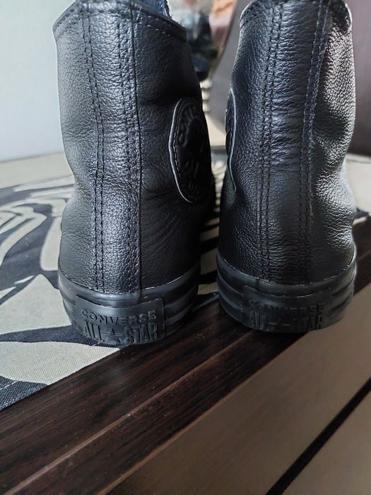 Trampki buty Converse wysokie skórzane czarne rozmiar 37