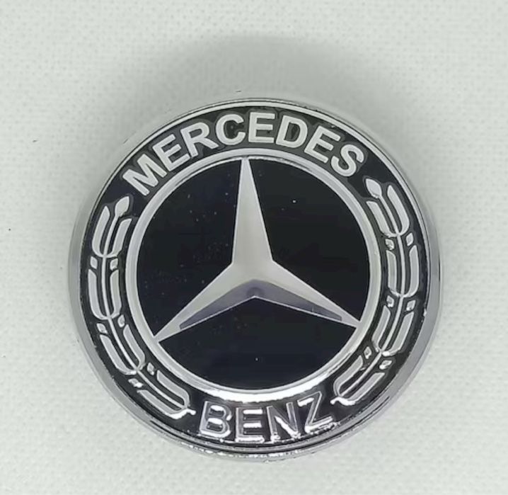 Centro jantes/capot preto mercedes
