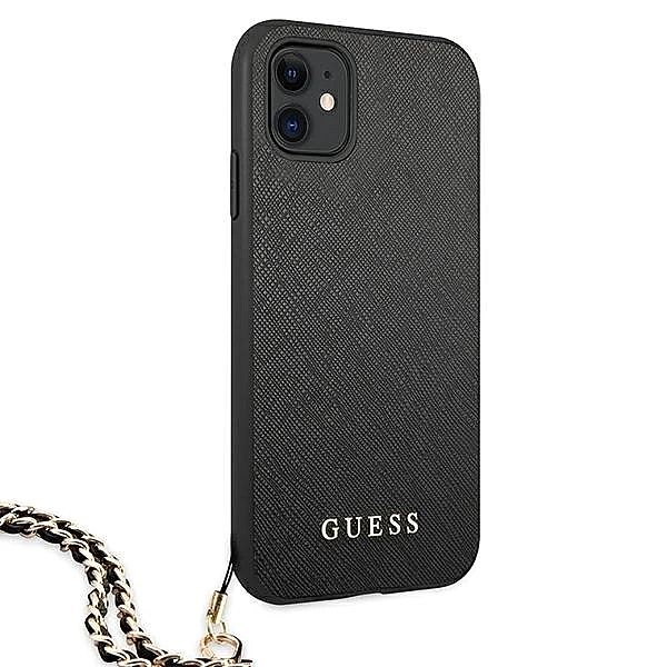 Etui Guess Saffiano Chain na iPhone 11/6,1" / Xr - czarne