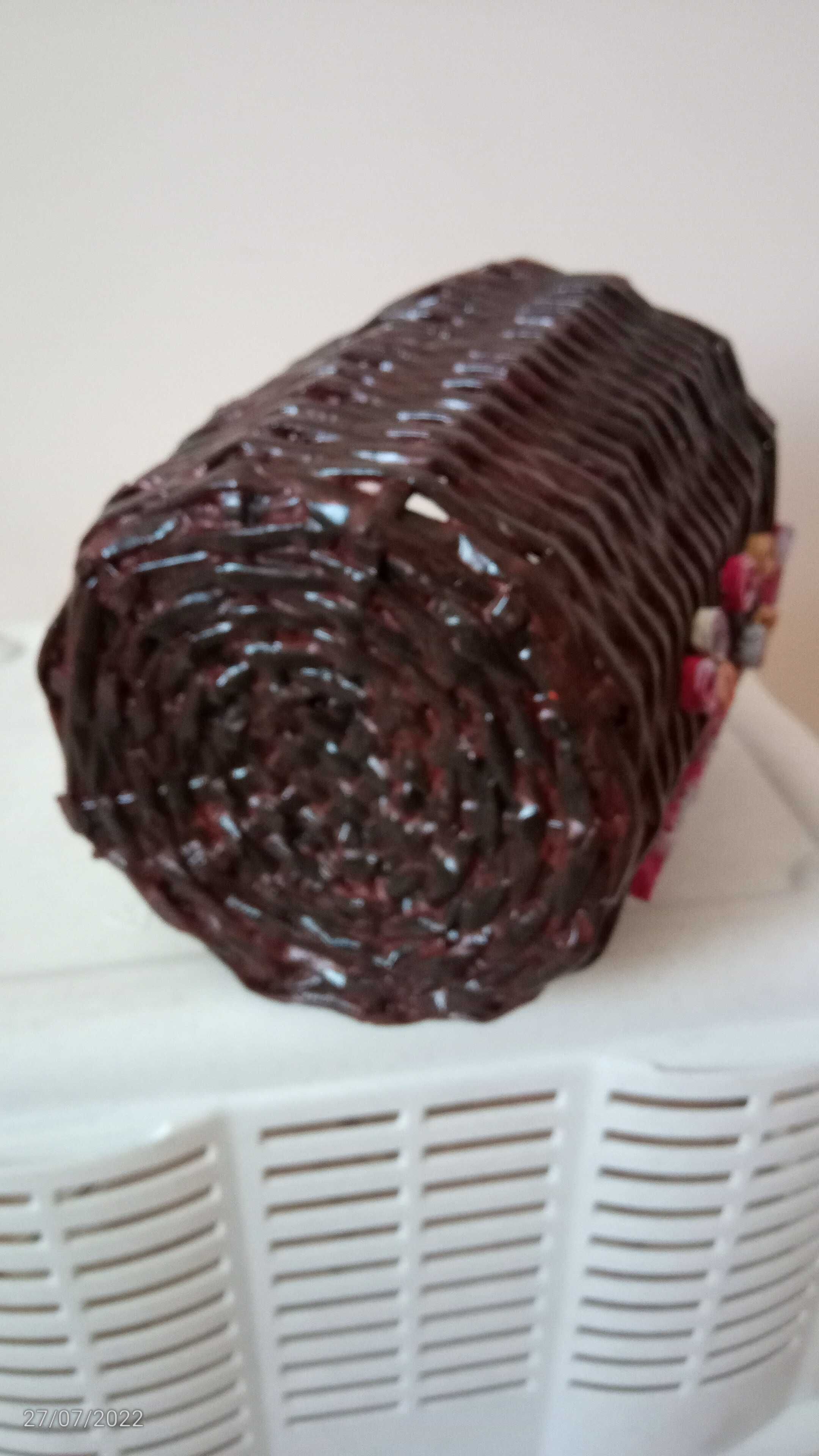 Koszyk z wikliny papierowej  h 19 cm