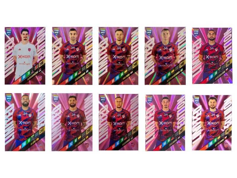 Karty Piłkarskie Raków Częstochowa PANINI FIFA 365 LIMITED EDITION x10
