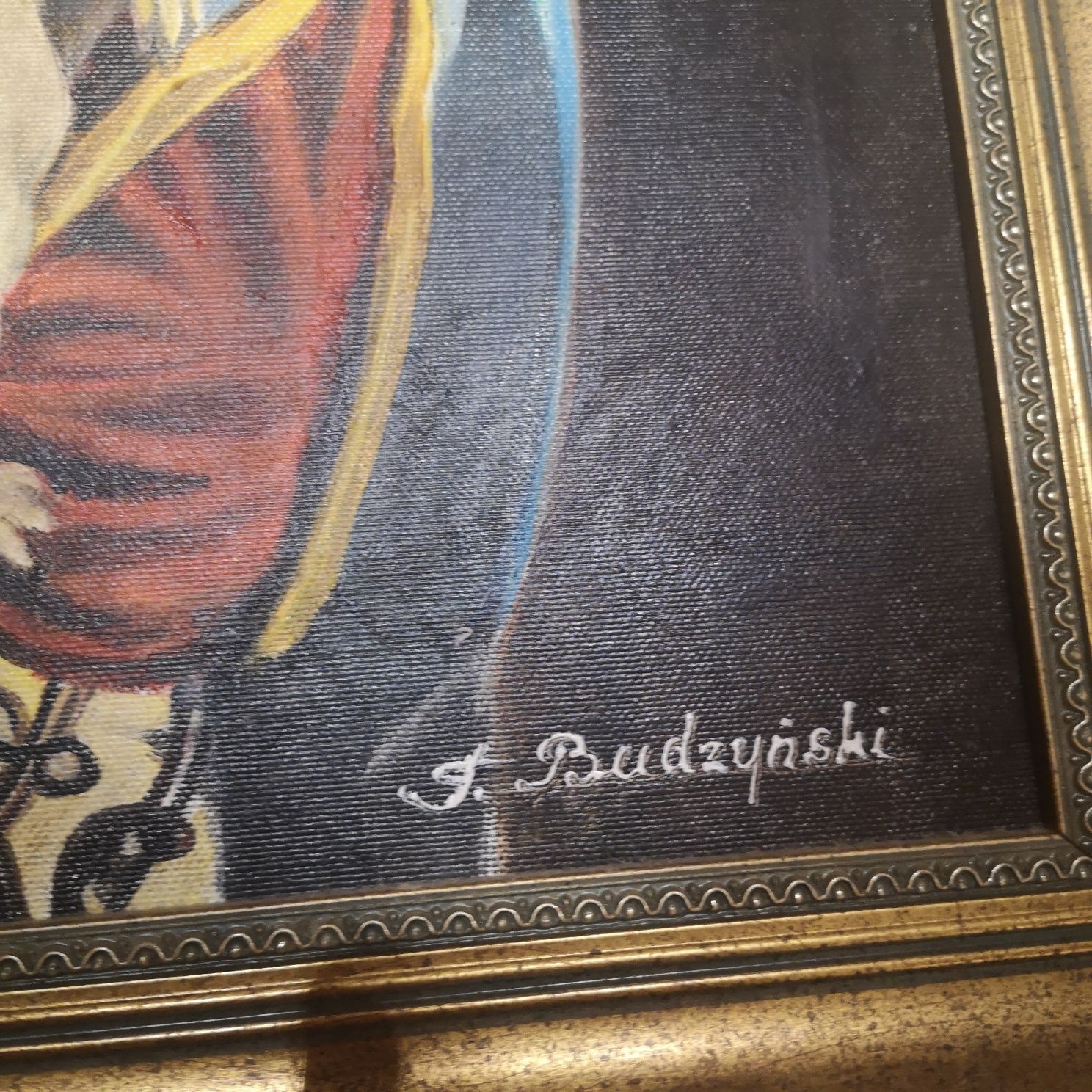 Kopia obrazu Dama z łasiczką kopisty Tadeusza Budzyńskiego