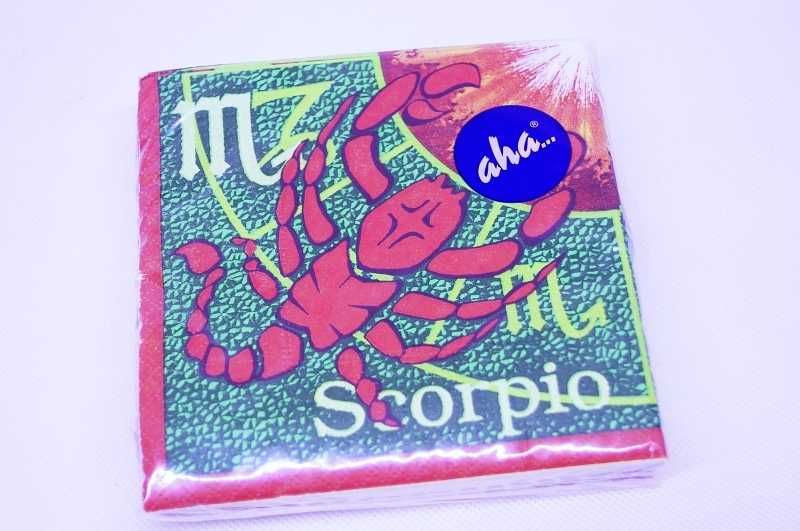 serwetki papierowe horoskop skorpion znak zodiaku