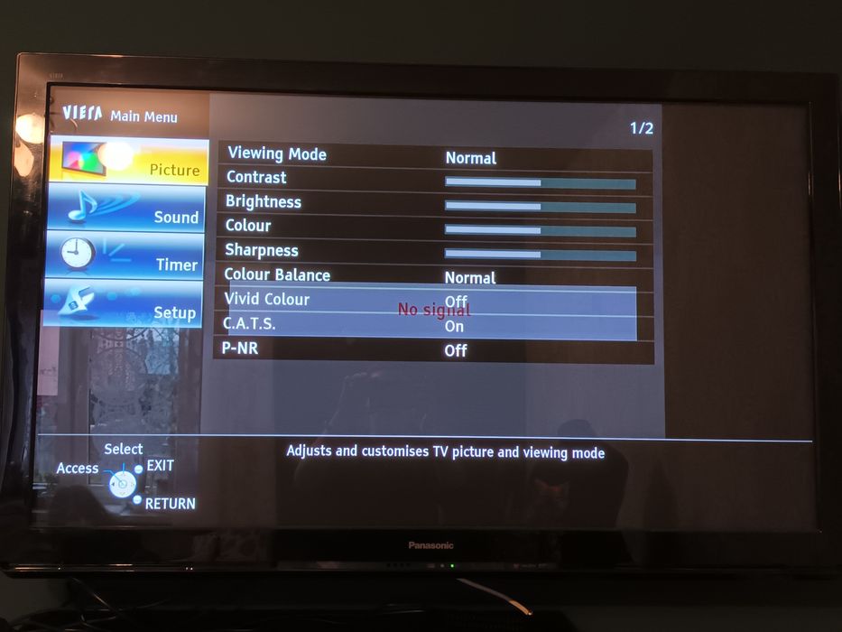 Duży telewizor Panasonic + dekoder skymaster