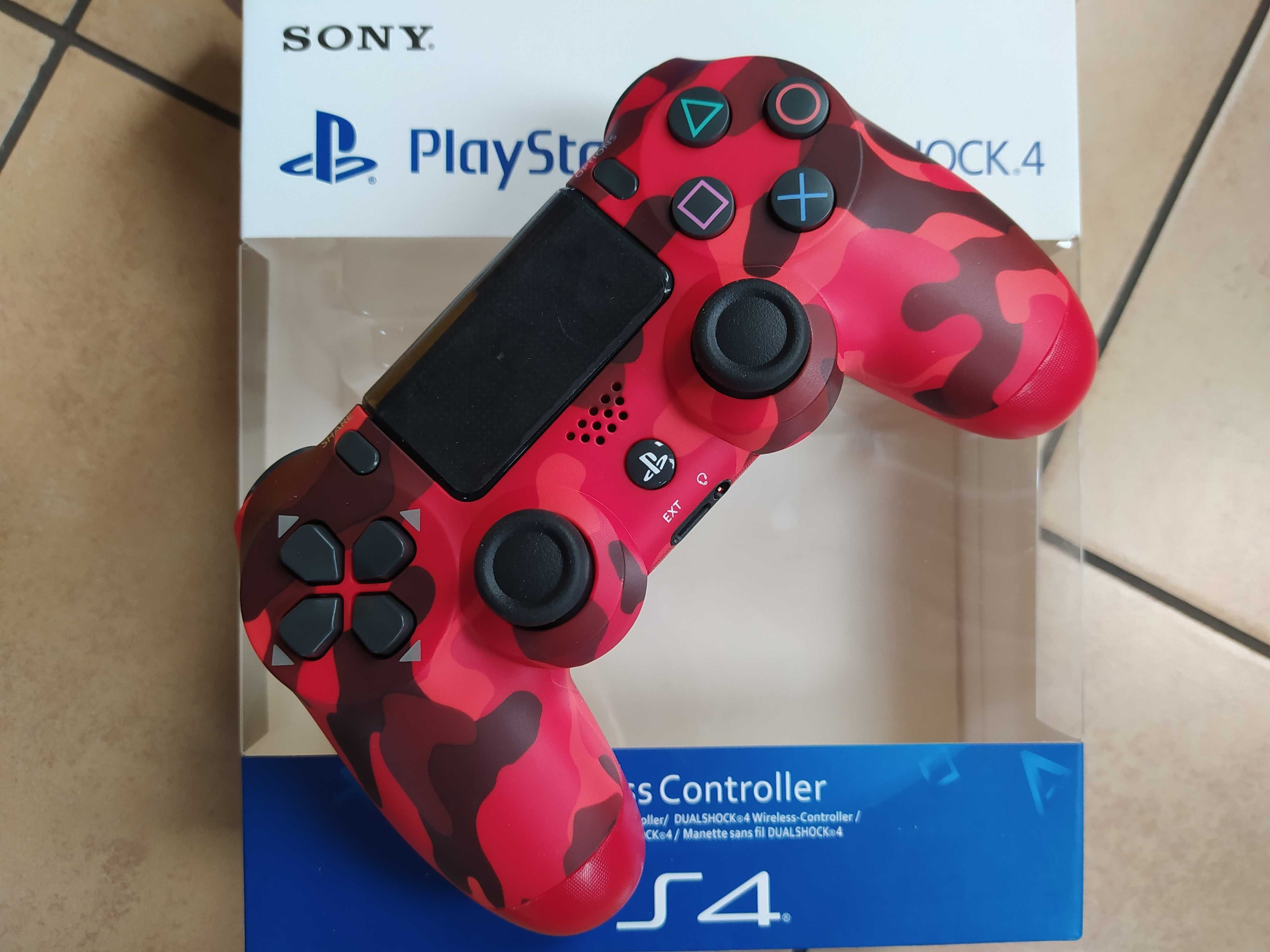 Pad kontroler do PC lub PS4 wersja moro czerwone w fabrycznym pudełku