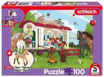 Puzzle 100 Schleich Klub jeździecki + figurka. Schmidt