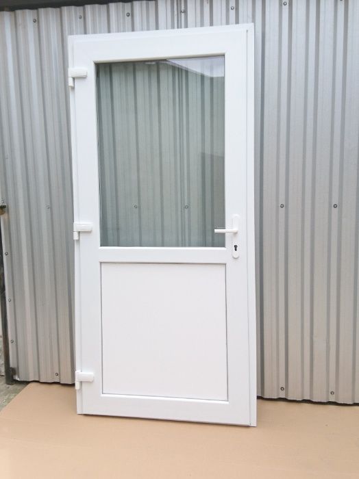 Drzwi PCV zewnętrzne 90x210 białe sklepowe RÓŻNE ROZMIARY OD RĘKI