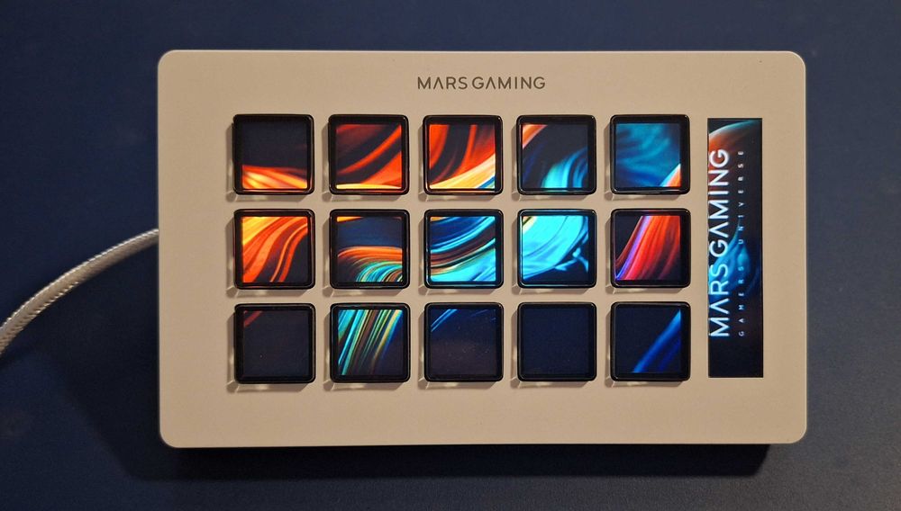 Stream Deck Control Deck MSD-ONE Mars Gaming White (GW 15 m-cy)