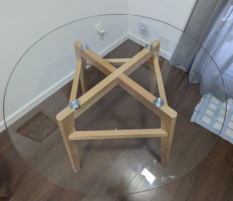 Mesa vidro 110cm diametro