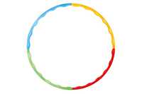 Hula hop składane kolorowe koło do kręcenia masaż
