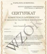 Użyczę Certyfikat Kompetencji Zawodowych - warunki do uzgodnienia